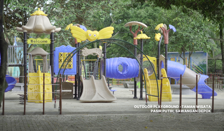 lokasi pemasangan playground di Taman wisata pasir putih depok