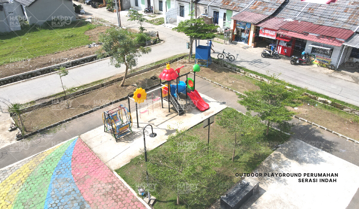 lokasi pemasangan playground di perumahan serasi indah karawang
