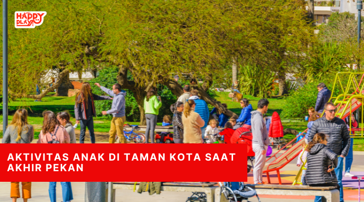 Aktivitas Anak di Taman Kota Saat Akhir Pekan